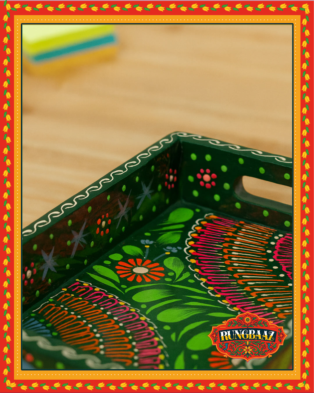 Fine Art Tray - Forest Green (Rectangle)