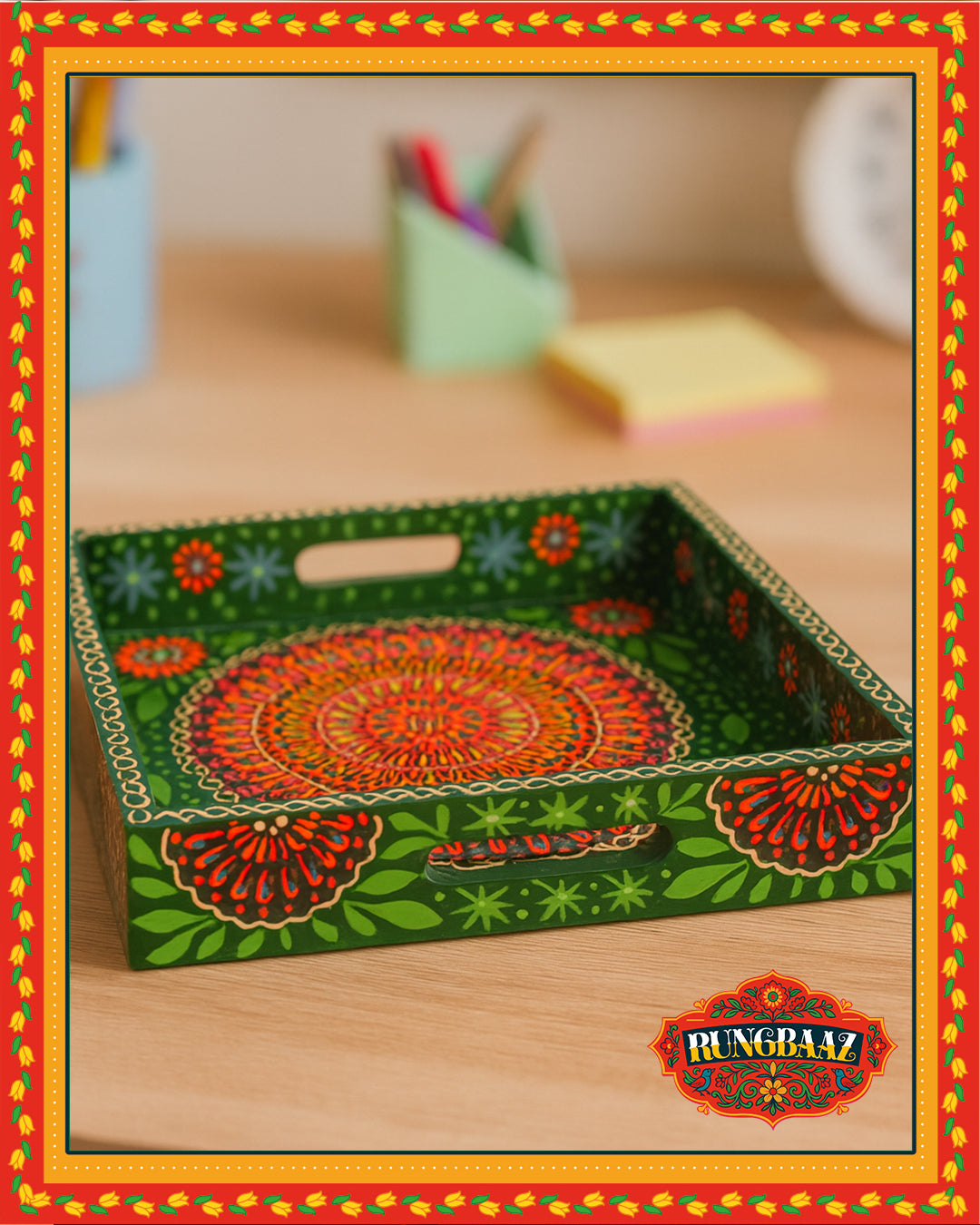 Verdant Bloom – Fine Art Tray