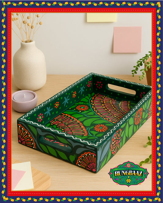 Fine Art Tray - Forest Green (Rectangle)
