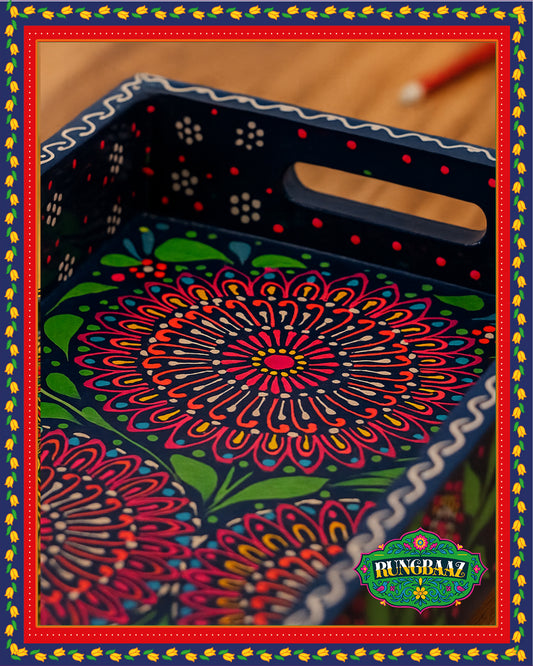 Midnight Bloom – Fine Art Tray