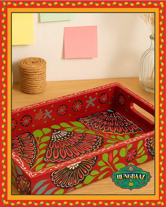 Flame Blossom – Fine Art Tray