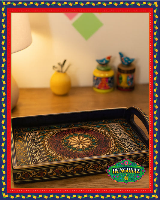 Swati Art Tray – Midnight Elegance